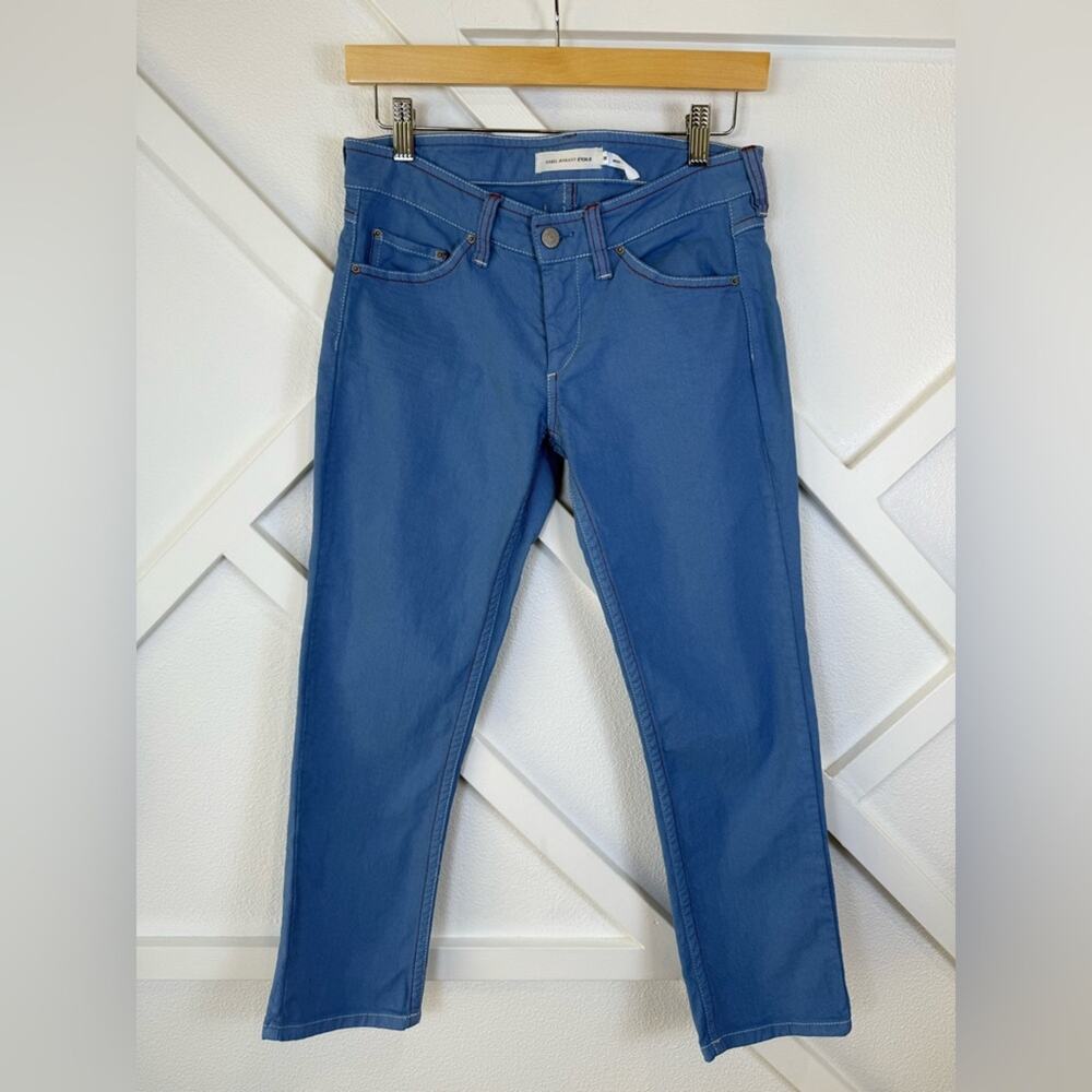 Isabel Marant Étoile Blue Slim-Fit Jeans With Red Stitching - Size FR 38 (US 6)
